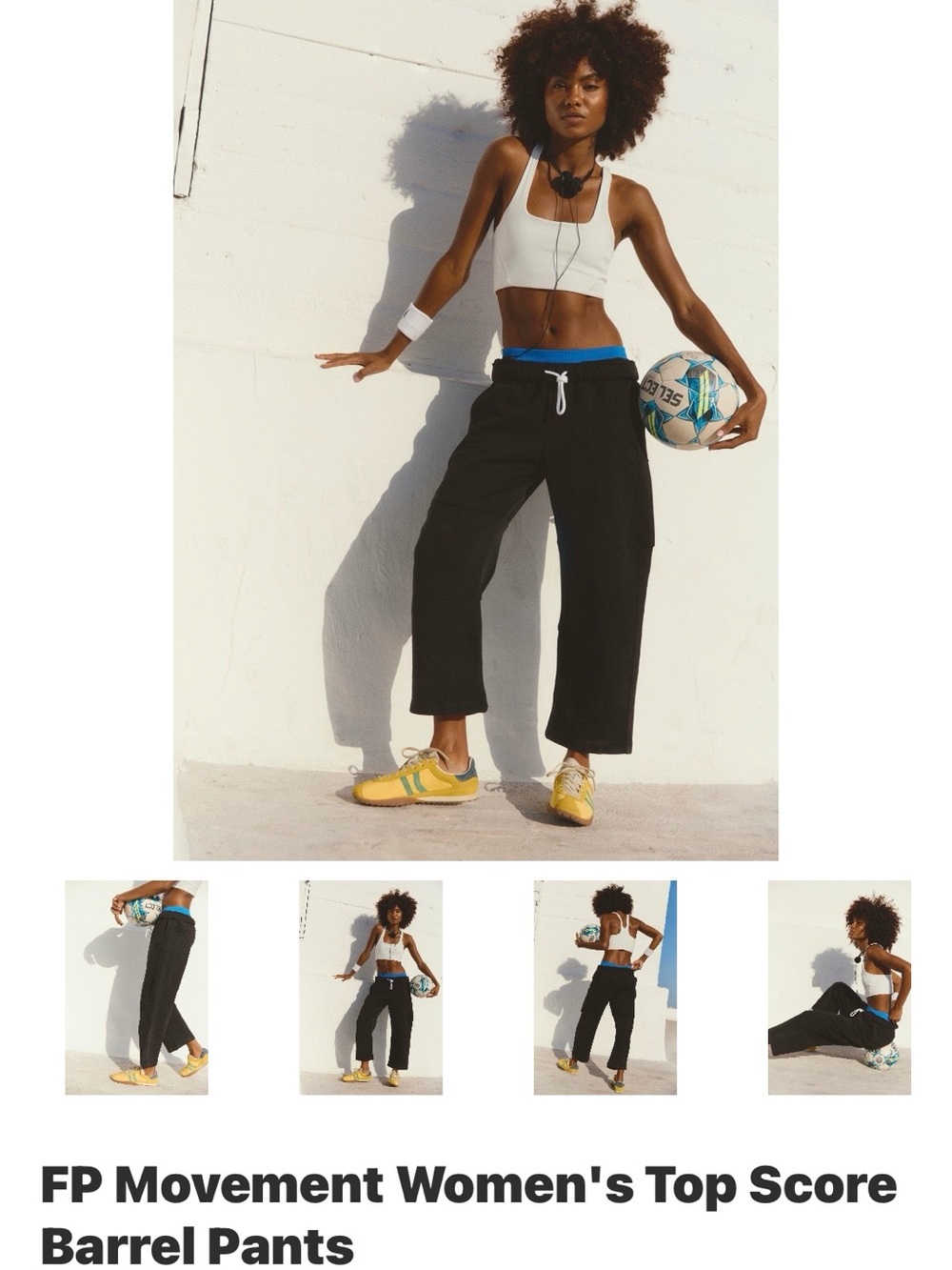 FP Movement Top Score Black Barrel French Terry Pants